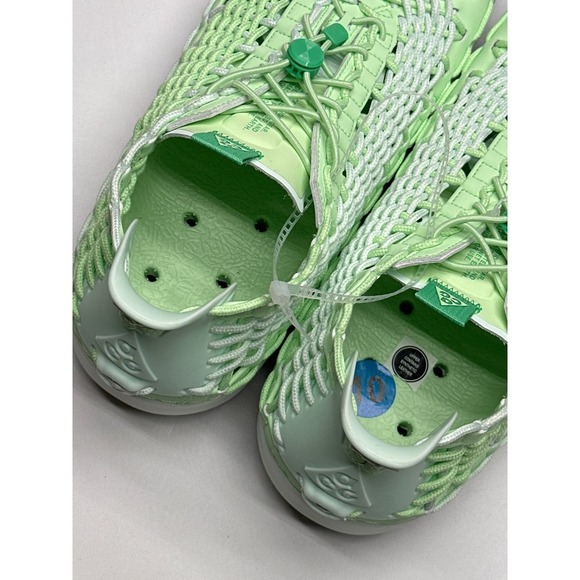 Nike ACG Watercat+ Shoes Mens Size 5 Green Woven Slip On  Nike ACG Watercat+ Mens Shoes Moccasins Green White Woven Slip-On Sneakers sz 10
